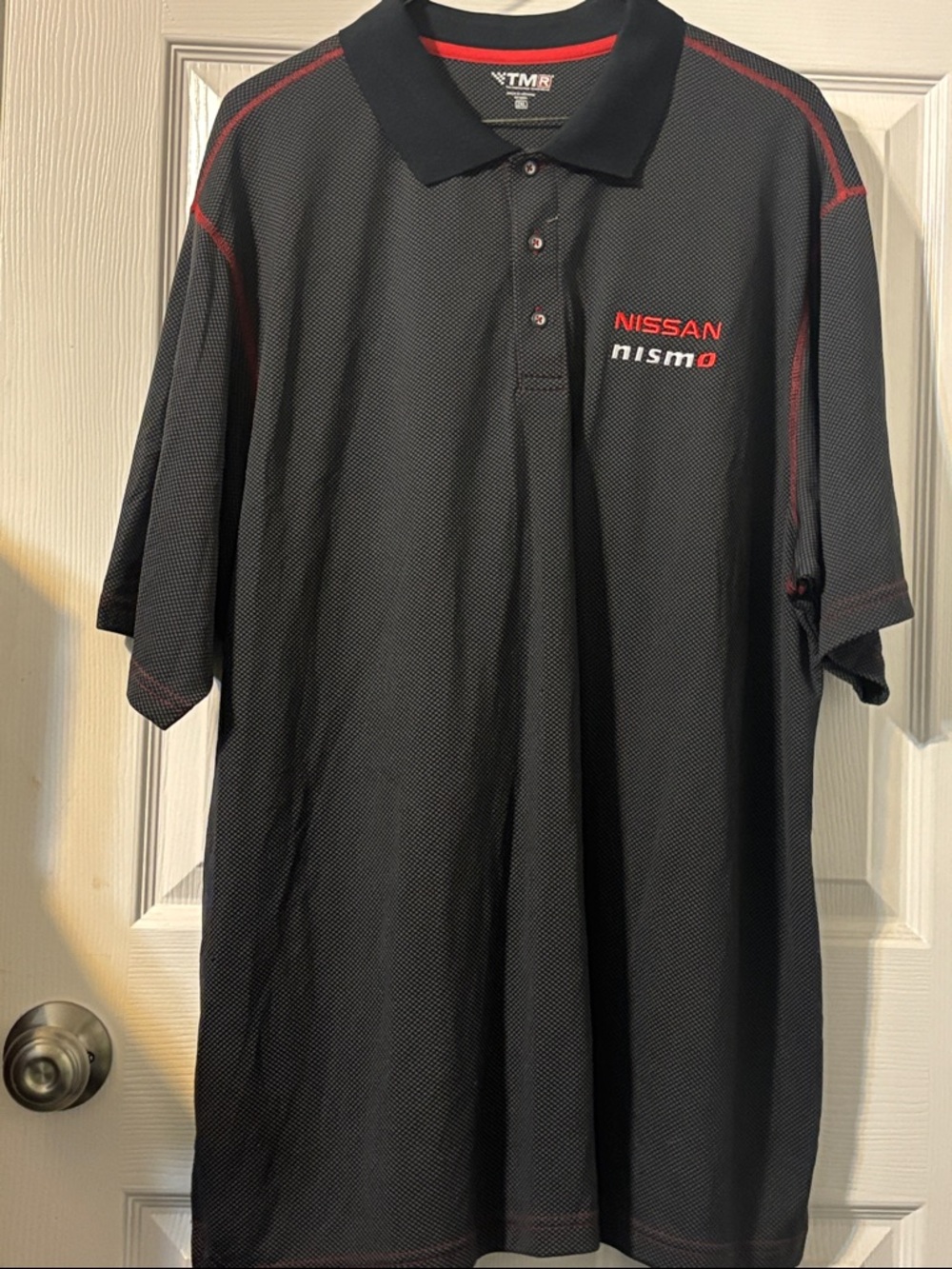 Nismo Men’s Black Polo Shirt with was Red Accents NISSAN NISMO